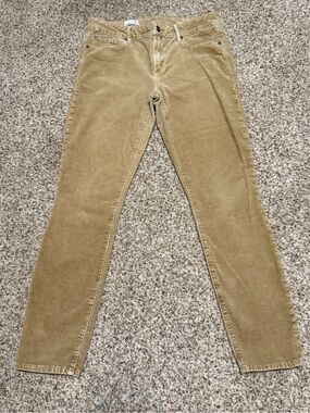 GAP Tan Straight Leg Corduroy Pants Womens 30